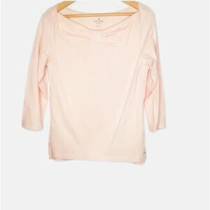 Kate Spade Wheaton Bow Blush 3/4 Sleeve Top